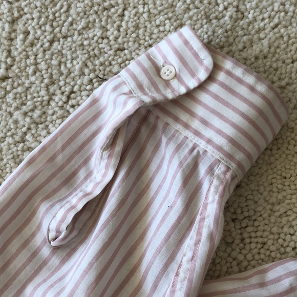 Boys red!pink & white striped button up dress shirt. Size 20- neck 14 1/2” - Picture 7 of 16